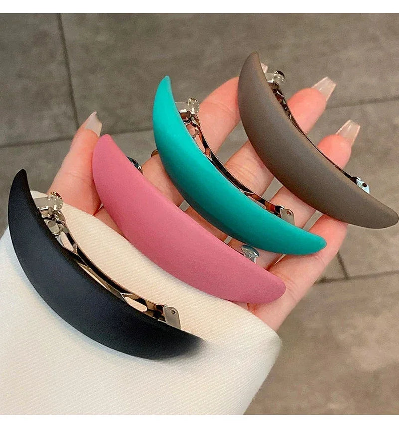 Vintage Elegant Women Hairpin Ponytail Holder Hairgrips Geometric Spring Hair Clip Girls Barrette Styling Tools Accessories New
