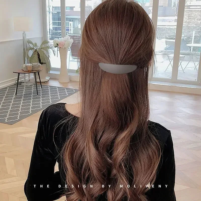 Vintage Elegant Women Hairpin Ponytail Holder Hairgrips Geometric Spring Hair Clip Girls Barrette Styling Tools Accessories New